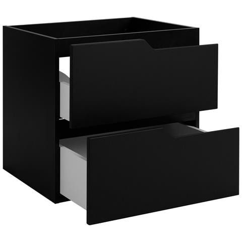 Mobile sottolavabo Kaschmir 100 cm, 2 cassetti, ripiano bianco, piano di lavoro effetto marmo bianco - Foto 2