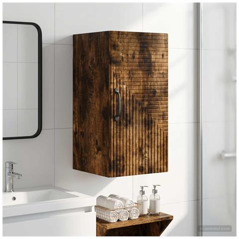 Armadio da bagno a muro HAARLEM Rovere Fumo 30 x 31 x 59 cm - Foto 2