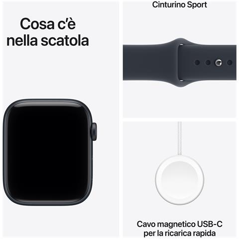 Watch SE (3nd generation) SE 3 GPS, Cassa 44 mm in alluminio mezzanotte con Cinturino Sport blu marino - S /M - Foto 2