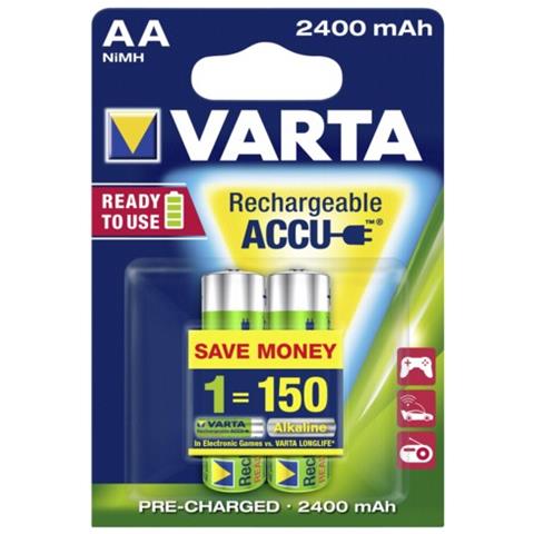 1x2 batt. ricaricabile AA Ready2Use NiMH 2400 mAh Mignon - Foto 1