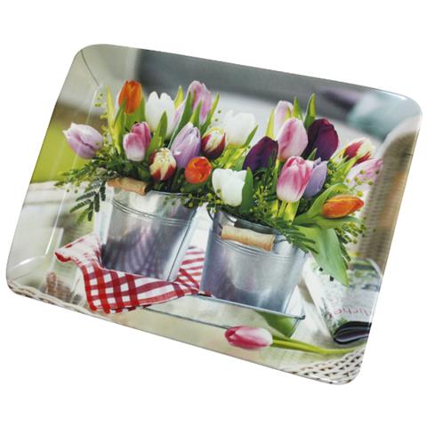 Vassoio Piccolo Tulipani Cm 31x23x2 - Foto 1