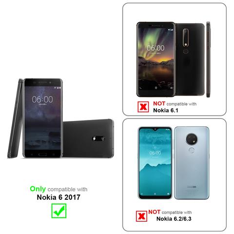 Custodia Compatibile Con Nokia 6 2017 In Nero Cometa - Coperchio Protettivo Con Chiusura Magnetica, Funzione Stand E 2 Finestre Di Visualizzazione - Foto 10
