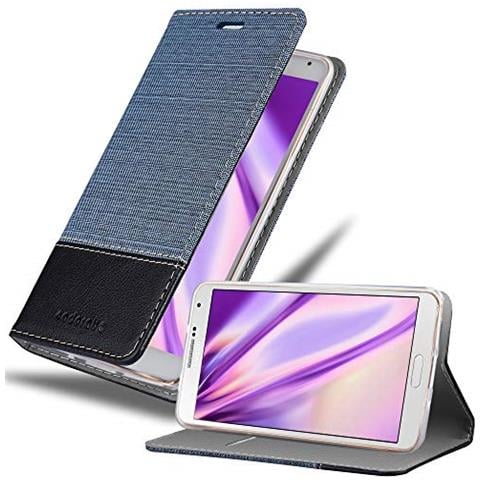 Custodia Compatibile Con Samsung Galaxy Note 3 In Blu Scuro Nero - Coperchio Protettiva Con Chiusura Magnetica, Funzione Stand E Tasca Per Le Carte - Foto 1