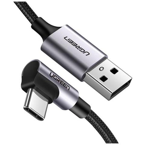 Usb C Cavo 3a 90 Gradi Tipo C Cavo Di Ricarica Rapida Per Nintendo Switch Samsung Note10 S20 S10 A80 Huawei P30 Moto G7 Xiaomi Redmi Nota 87 Nokia 7.1 Sony Xa2 Umidigi F1 Ecc (2m) - Foto 1