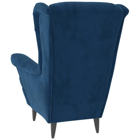 Poltrona Blu In Velluto - Foto 7