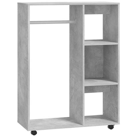 Armadio Grigio Cemento 80x40x110 cm in Truciolato - Foto 1