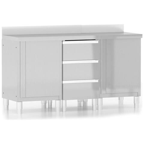 Mobiletti Da Cucina Commerciale 3 Pz In Acciaio Inossidabile - Foto 1