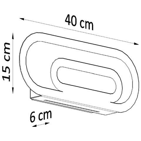 Applique Da Parete Saccon Bianco 150x400x60 Mm Vetro - Foto 13