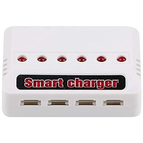 6 In 1 Usb Caricabatterie Litio Batteria Caricabatterie Universal Per Hubsan H107d Syma X5c Accessori Aerei Rc Elicottero Quadcopter - Foto 6