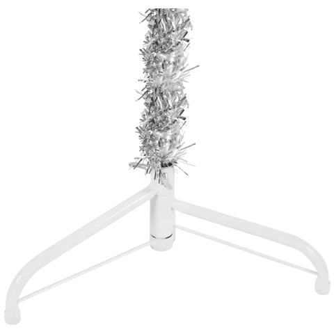 Albero Natale Artificiale Sottile A Metà Supporto Argento 180cm - Foto 9
