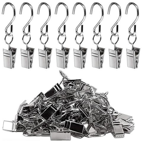 Clip Per Tende Con Ganci A S, Confezione Da 20 Silver - Foto 1