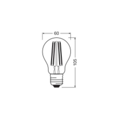 Ledvance Lampadina Led A E27 Trasparente 5w 1055lm 3000k Ip20 320° [lv-4099854060113] - Foto 4