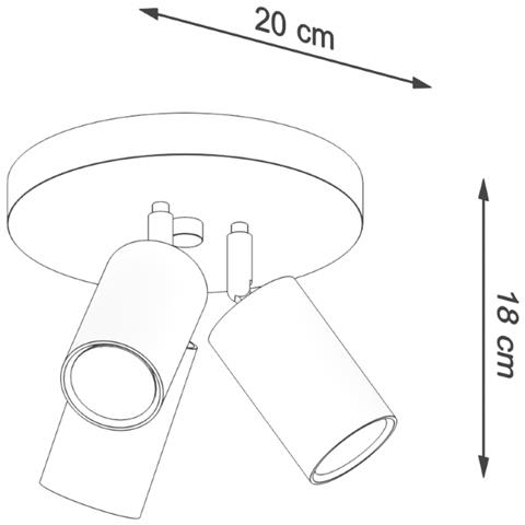Lampada A Soffitto Ring 3p Nero Sl. 1016 - Moderno Lampade Da Soffitto Nero 18x20x20 Cm - Foto 7