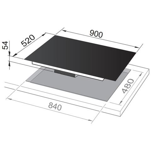 Piano Cottura NSL 590D NCM a Gas 5 Fuochi Gas Colore Nero - Foto 2