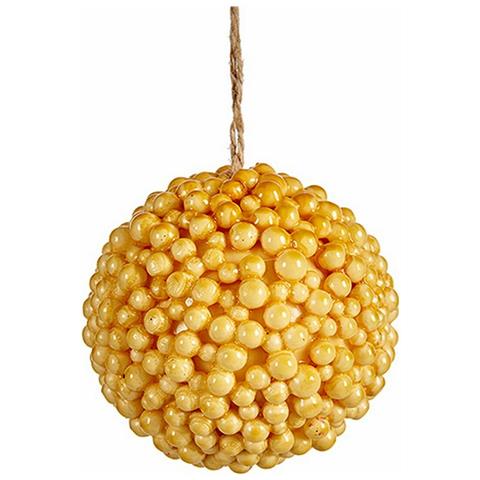 Palla Di Natale Giallo Plastica 8 X 8 X 8 Cm (24 Unità) - Foto 2