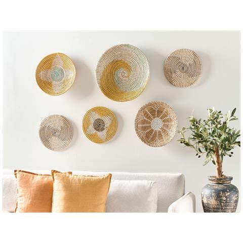 Set Di 6 Decorazioni Murali Alga Marina Multicolore Bacninh - Foto 1