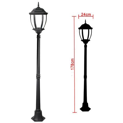 Lampione Palo Per Esterni Giardino Tenuta Stagna Modello Newyork Altezza 180cm Attacco E27 Bronzo - Foto 2