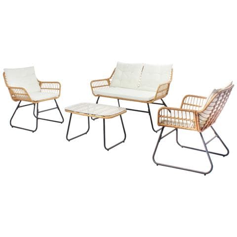 Grenade Set Di Mobili Da Giardino 4 Posti Effetto Rattan - Foto 9