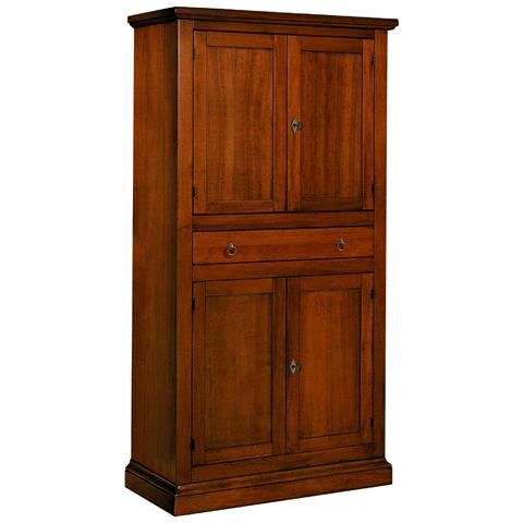 Armadio Dispensa 4 Porte Arte Povera In Legno Tinta Noce 80x40x150 - Foto 1