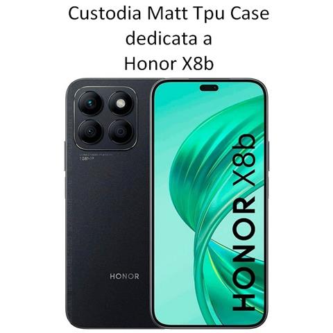 Custodia Tpu Silicone Cover Case Per Honor X8b Black - Foto 2
