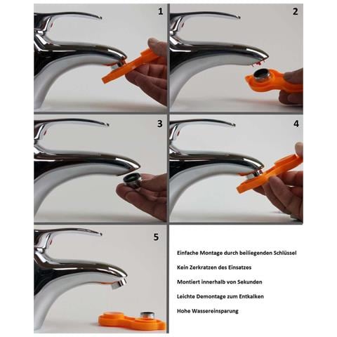Strumento Per La Riparazione Di Sanitari, Chiave Inglese Per Aeratore Del Rubinetto Orange - Foto 2