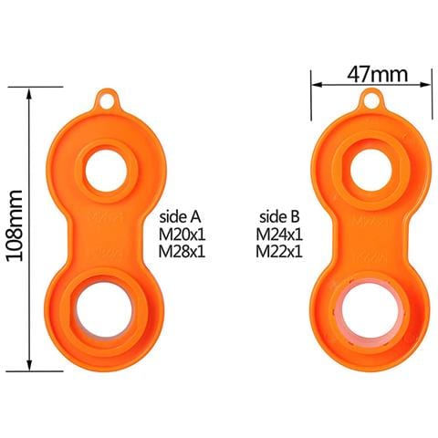 Strumento Per La Riparazione Di Sanitari, Chiave Inglese Per Aeratore Del Rubinetto Orange - Foto 3