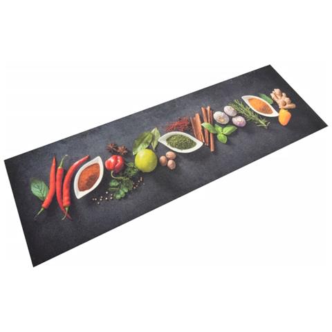 Tappeto Da Cucina Lavabile Spezie 60x180 Cm Velluto - Foto 1