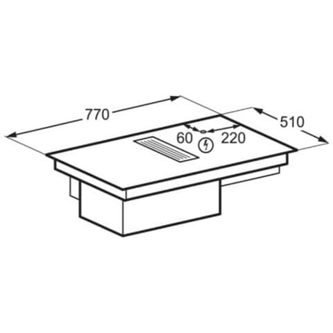 Piano Cottura CCE84543CB a Induzione 4 Zone Cottura da 77 cm Cappa Aspirante / Filtrante Colore Nero - Foto 7