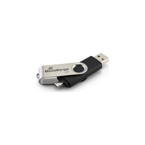MR930-2 unità flash USB 8 GB USB Type-A / Micro-USB 2.0 Nero, Argento - Foto 3