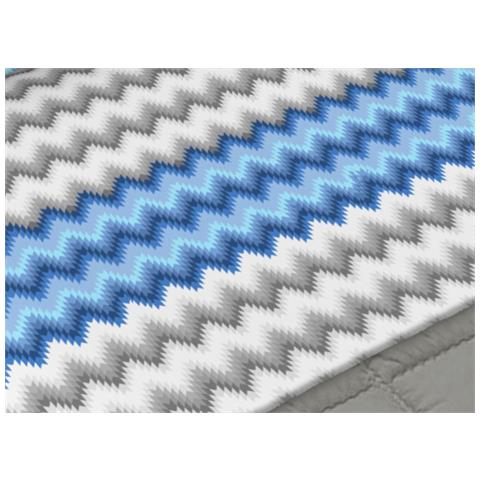 Completo Lenzuola Letto 100% Cotone Made Italy Disegno Trek Cn Singolo Blu - Foto 2