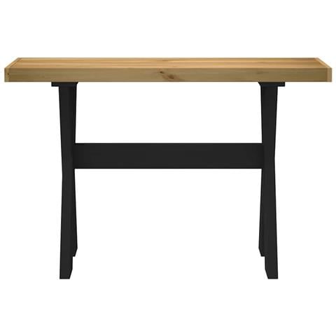 Tavolo Consolle Noain Gambe Forma X 120x30x75 Cm Legno Massello - Foto 3