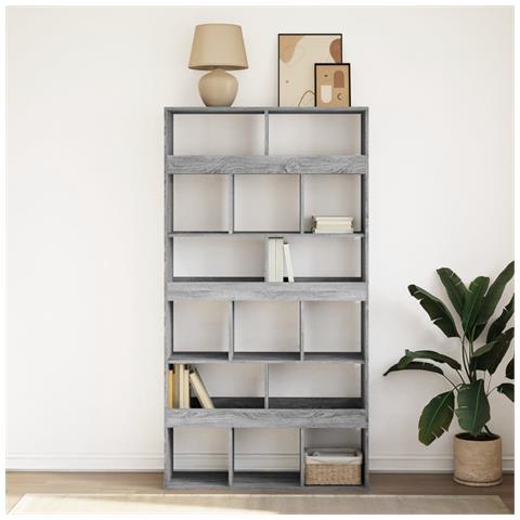 Libreria Grigio Sonoma 100x33x187,5 Cm In Truciolato - Foto 3