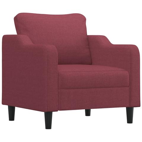 Lusso Casadino -  Poltrona Rosso Vino 60 Cm In Tessuto - Foto 1