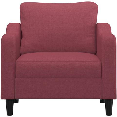 Lusso Casadino -  Poltrona Rosso Vino 60 Cm In Tessuto - Foto 2