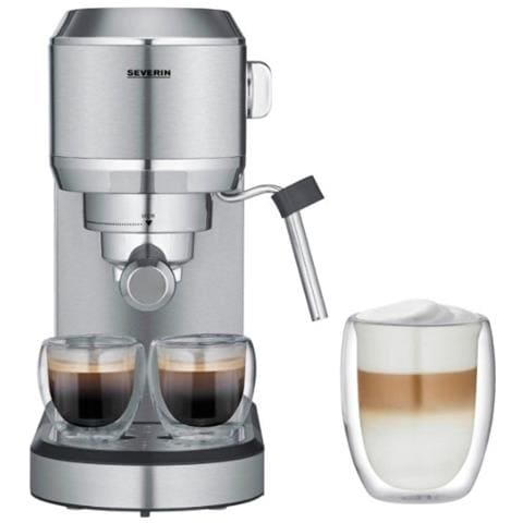 KA 5997 Macchina da Caffè Espresso Automatica Newspresa Serbatoio 1 Lt. Potenza 1350 Watt Colore Argento - Foto 2