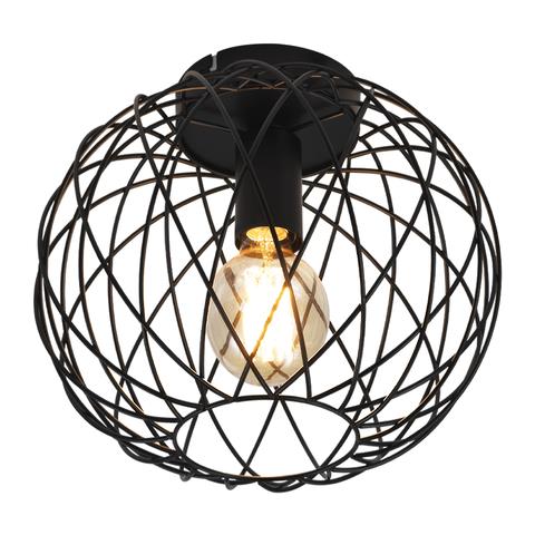 Lampada Da Soffitto Retrò Nera E27 Lampada Da Soffitto Retrò Per Corridoio Corridoio Max.40w - Foto 1