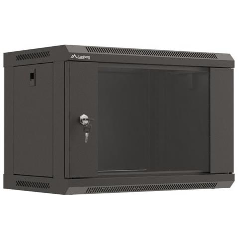 Lanberg WF03-5306-10B, Da parete, 6U, 60 kg, Lucchetti, Griglie, 11,3 kg - Foto 1