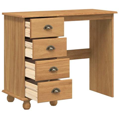 Scrivania 'ASKIM'con cassetti 95x40x75 cm in legno massello di pino - Foto 1