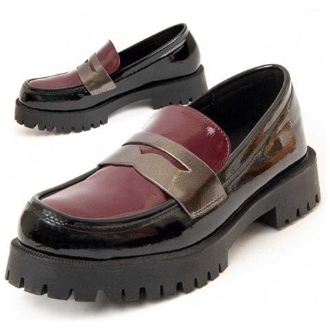 Mocassino Platform Macca2 Nero Nero Materiale Sintetico E Tessile - Foto 1