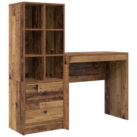 Scrivania con stoccaggio Legno riciclato Legno ingegnerizzato - Foto 1