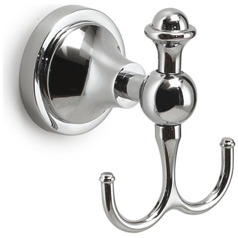 Appendiabiti Doppio Da Muro In Acciaio Inox E Cromall Nv26 Serie Nevis Cromato - Foto 1