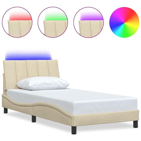 Giroletto senza Materasso Crema 100x200 cm in Tessuto - Foto 1