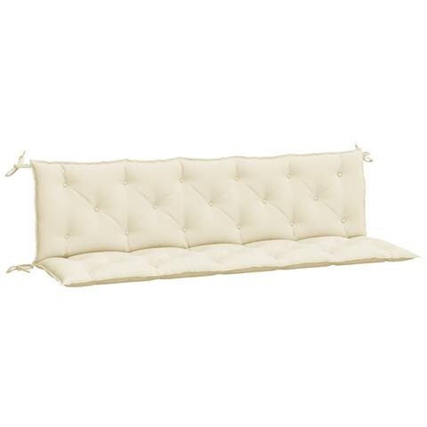 Cuscini Panca Giardino 2pz Bianco Crema 180x50x7 Tessuto Oxford - Foto 1