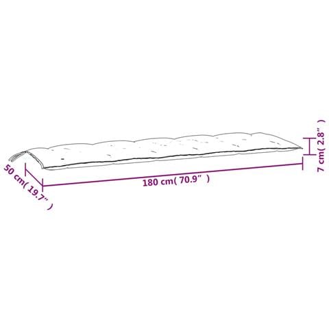 Cuscini Panca Giardino 2pz Bianco Crema 180x50x7 Tessuto Oxford - Foto 9