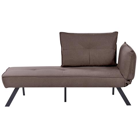 Chaise Longue Versione Destra Rocamadour Tessuto Marrone - Foto 2