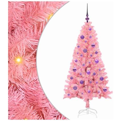 Albero di Natale con 150 LED con supporto Rosa 150 cm PVC - Foto 1