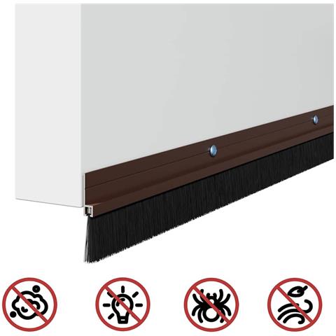 Spazzole per porte a vite 12 pcs Marrone 100 cm - Foto 9
