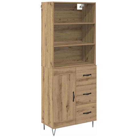 Credenza con cassetto Rovere artigianale 69,5 x 34 x 180 cm - Foto 1