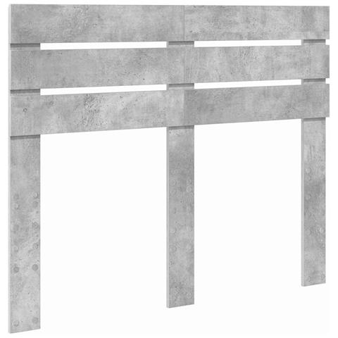 Testiera con testiera Grigio cemento 135 cm Legno multistrato - Foto 1