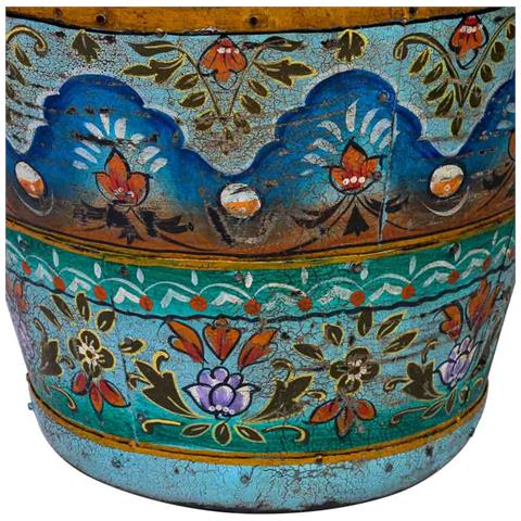 Vaso In Metallo Dipinto A Mano 40x40x57h Cm - Foto 6